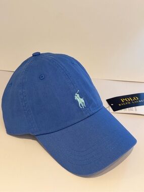Polo by Ralph Lauren Light Blue Baseball Cap with Aqua Logo